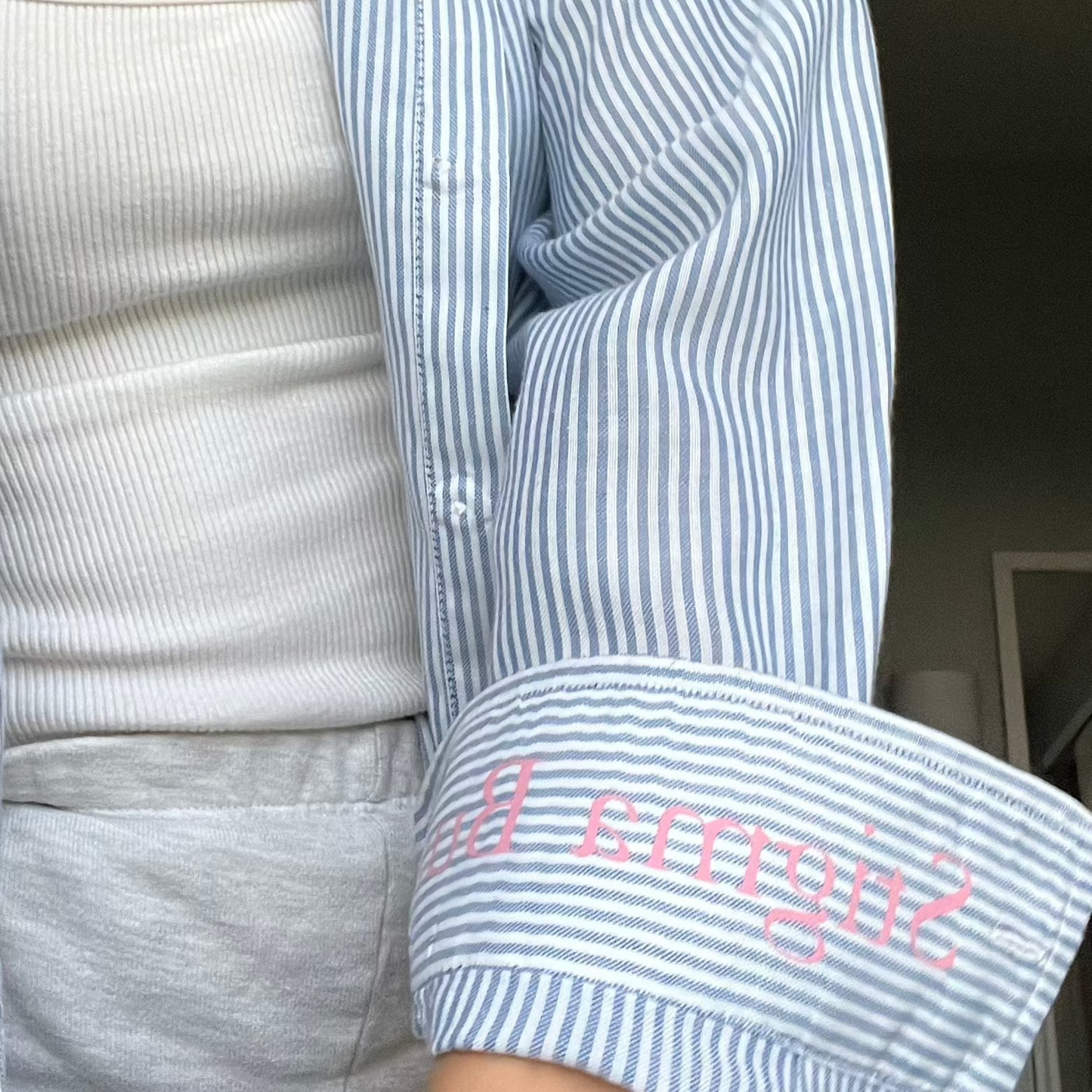 Cropped Secret Message Shirt | Re-Tailored Vintage Button Up