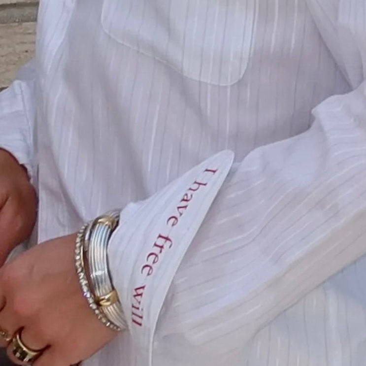 personalized secret message vintage button-down shirt with hidden cuff message