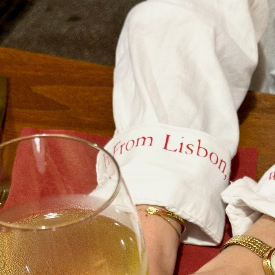 hidden embroidered message on cuff of personalized secret message shirt